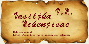 Vasiljka Mekenjišac vizit kartica